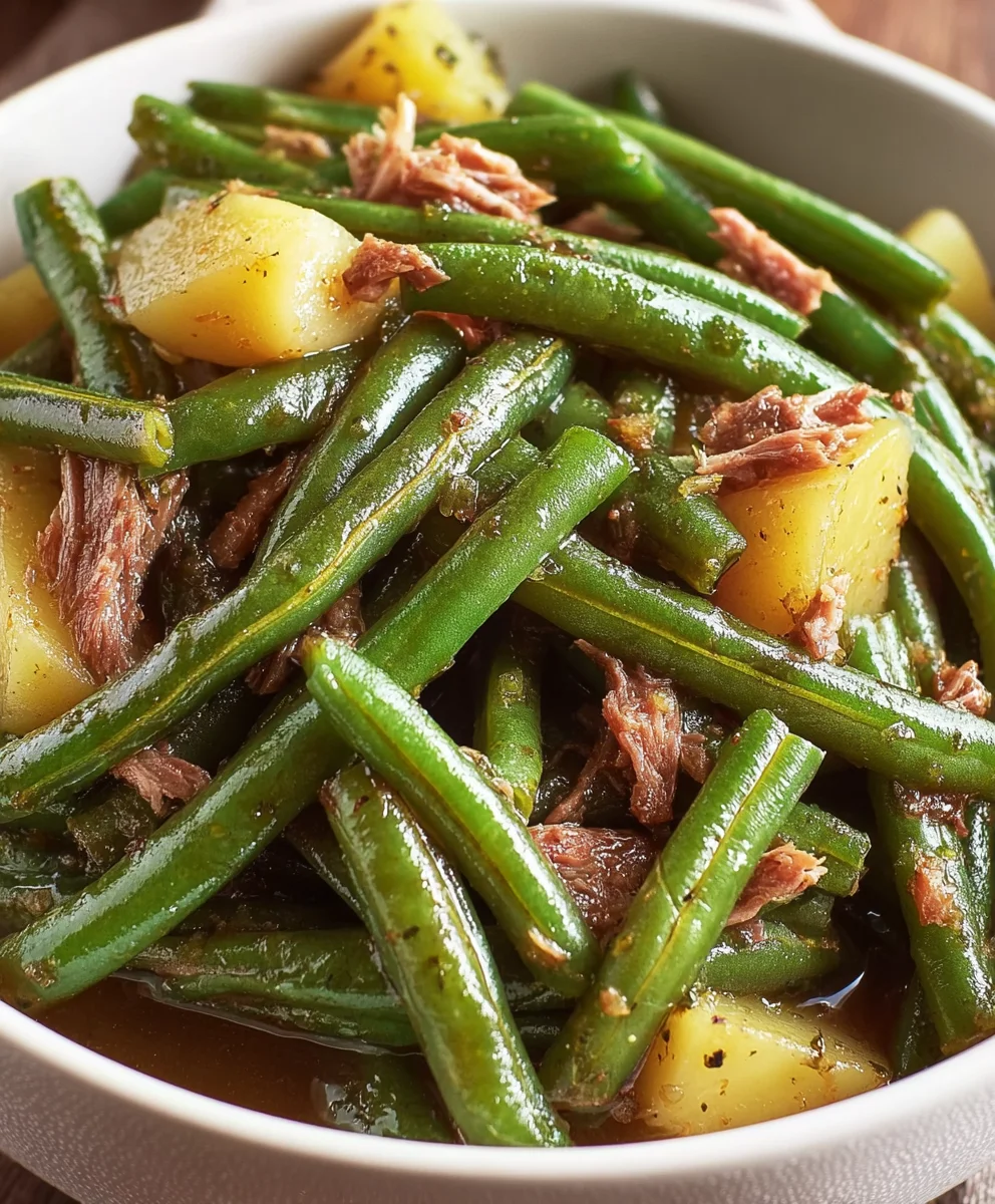 Tender Southern Green Beans-Hearty Beef Flavor