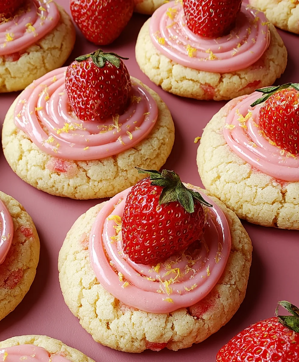 Strawberry Lemonade Cookies-Sweet & Tart Refreshing Bites