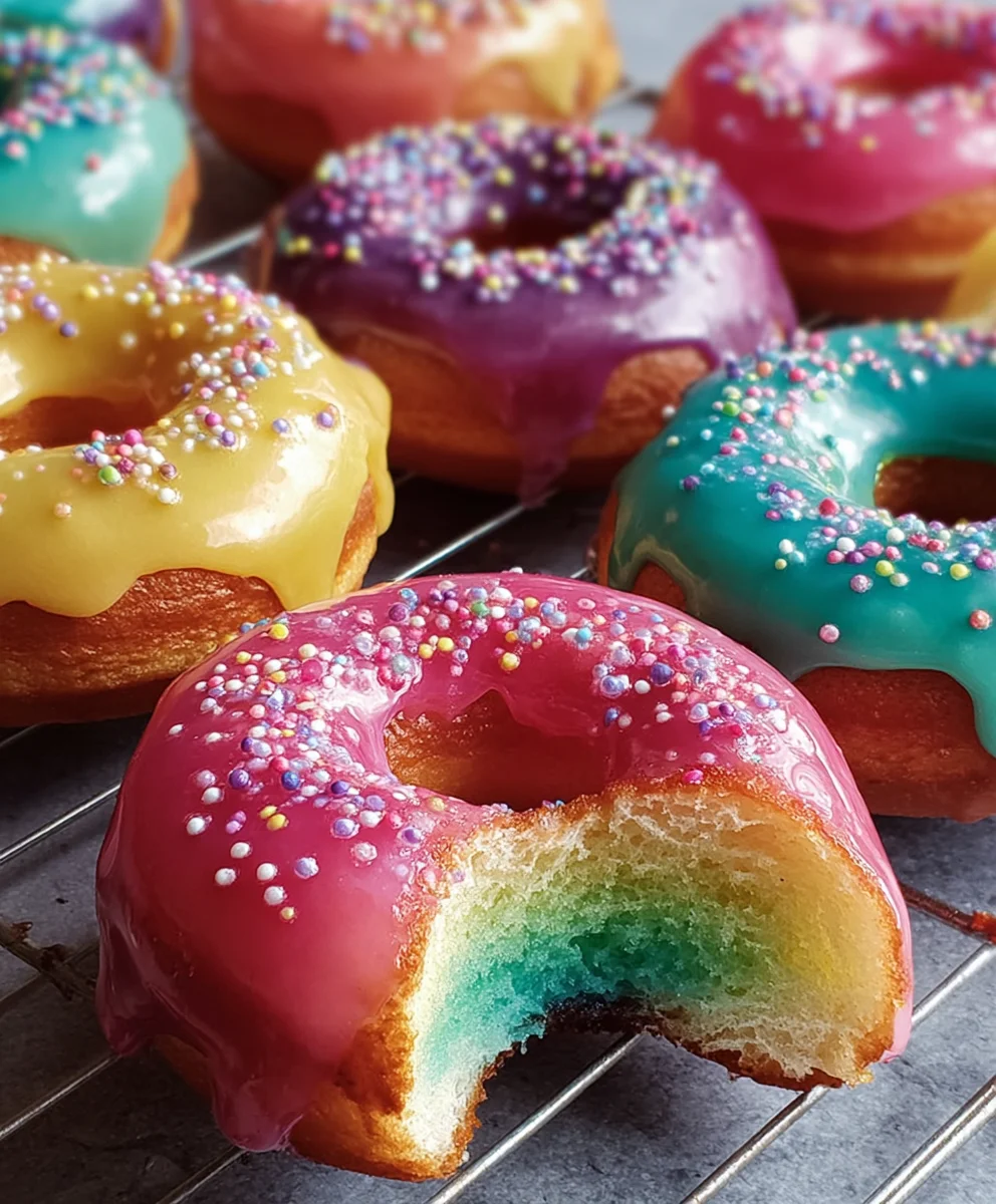 Rainbow Filled Doughnuts - Delicious & Fun Recipe