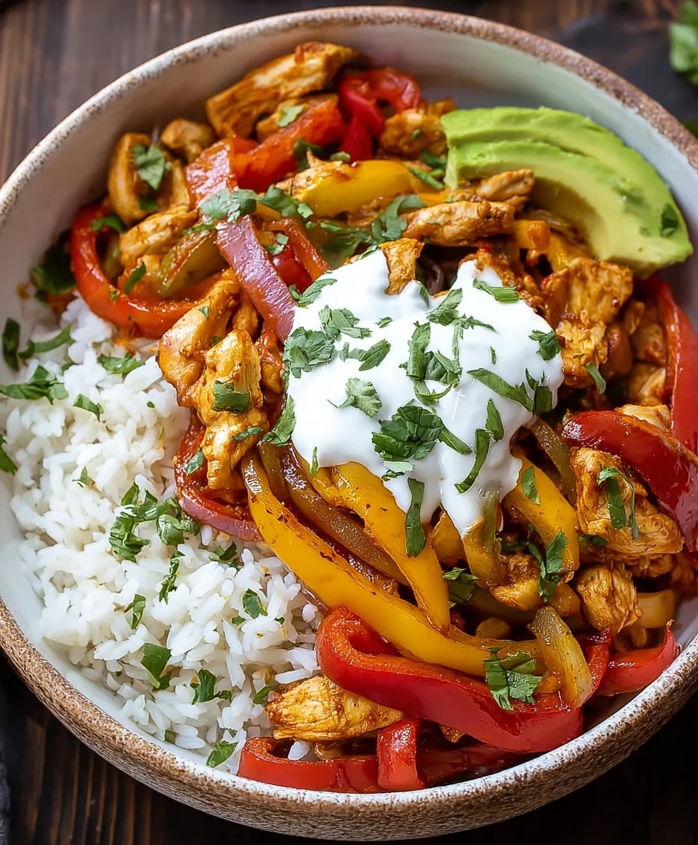 Easy Chicken Fajita Bowl Recipe - Flavorful & Quick Dinner
