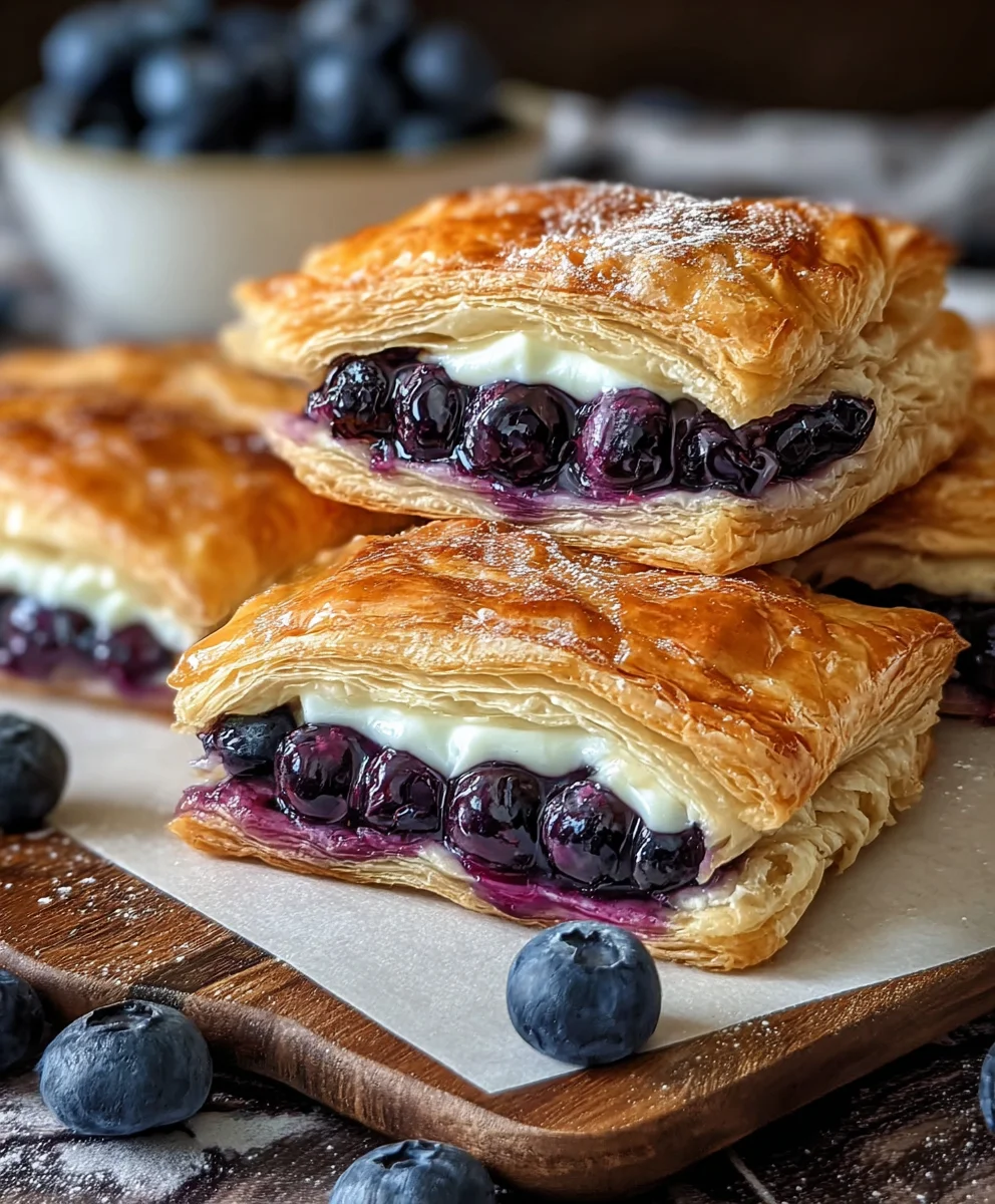 Blueberry Cream Cheese Puff Pastry-Easy Dessert Recipe