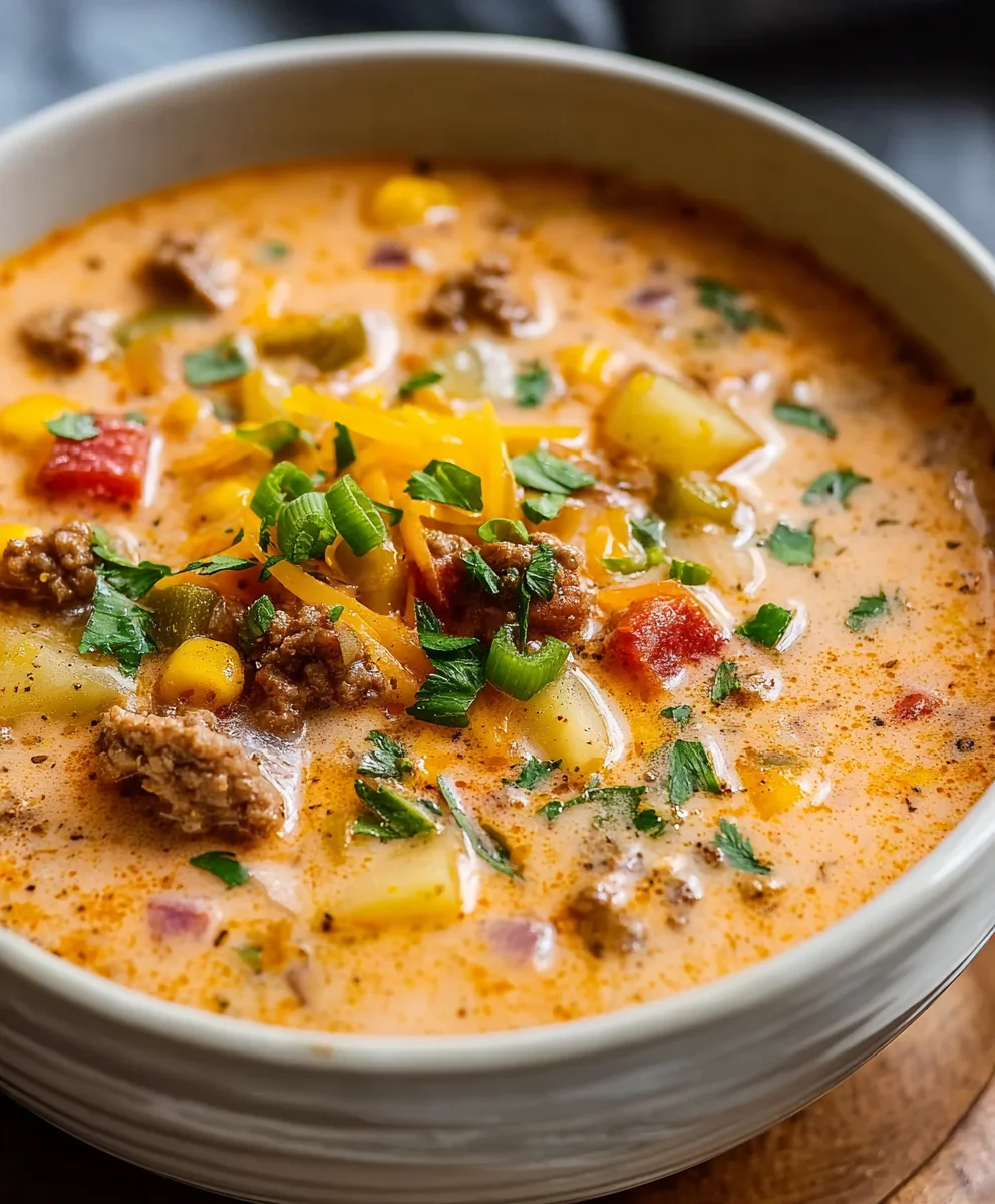 Creamy Cowboy Soup Recipe-Hearty Beef Flavor