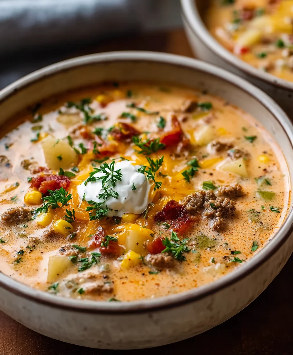 Creamy Cowboy Soup Recipe-Hearty Beef Flavor
