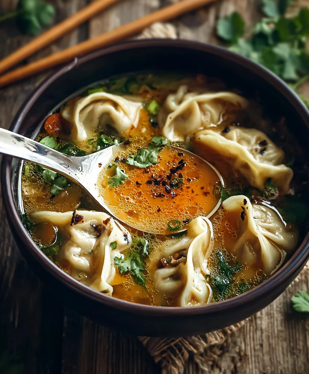Cozy Beef Potsticker Soup - Easy Comfort Food Recipe