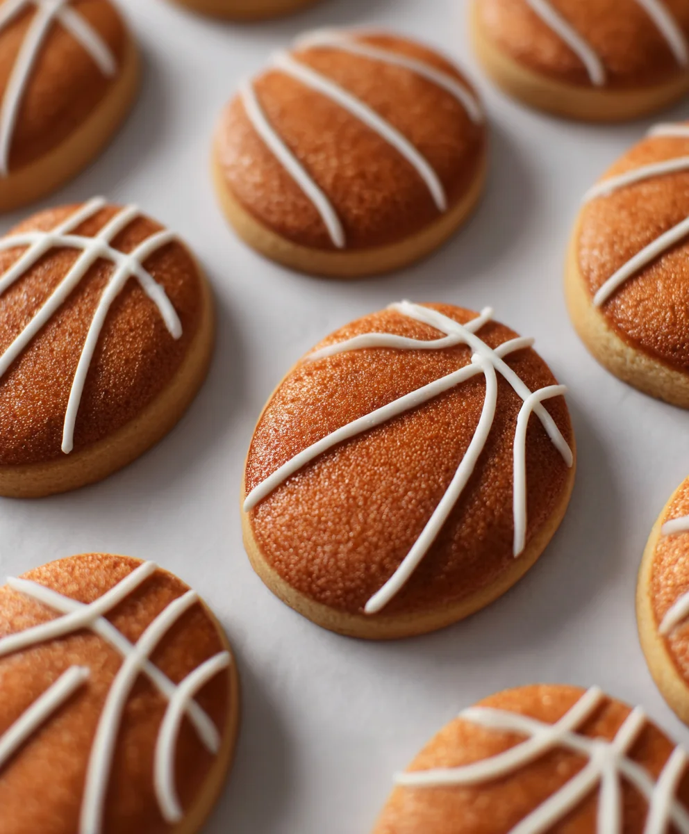 Easy Piping Basketball Cookies - Fun Sports Dessert
