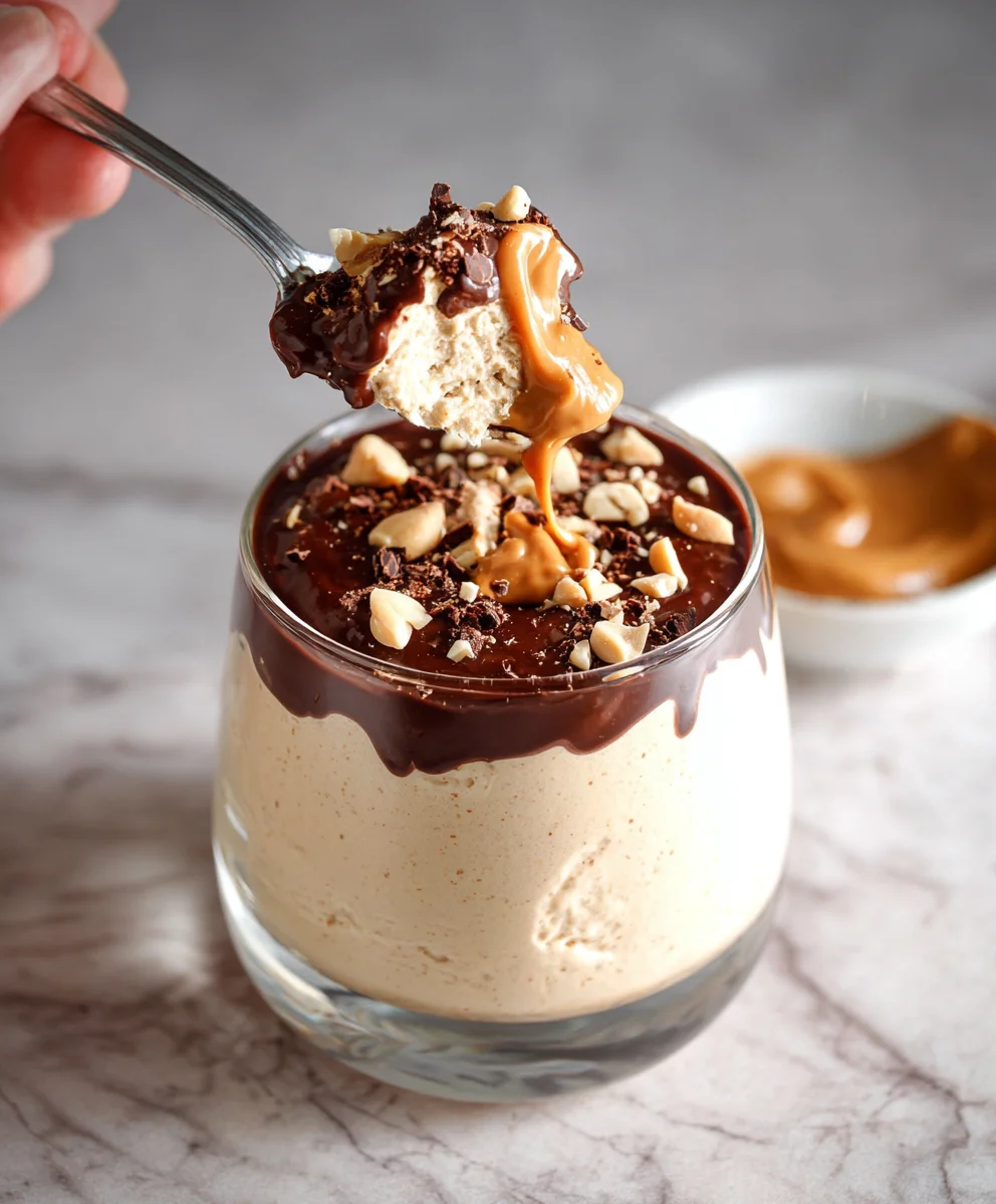 Peanut Butter Cottage Cheese Mousse-Creamy & Easy Dessert