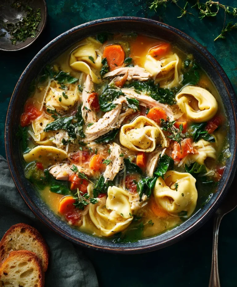 Easy Chicken Tortellini Soup-Hearty Comfort Food