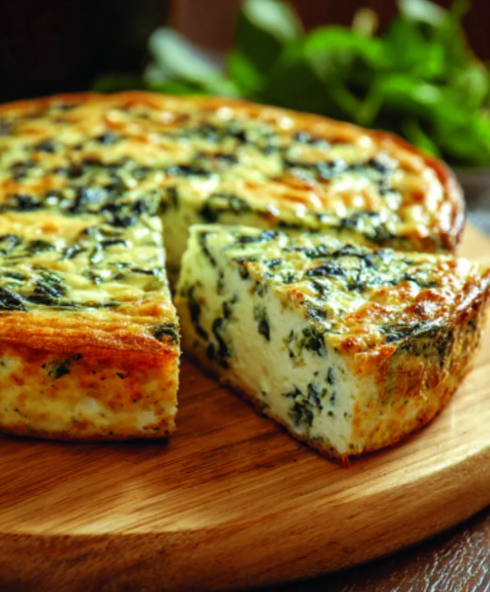 Cottage Cheese Spinach Crustless Quiche Recipe