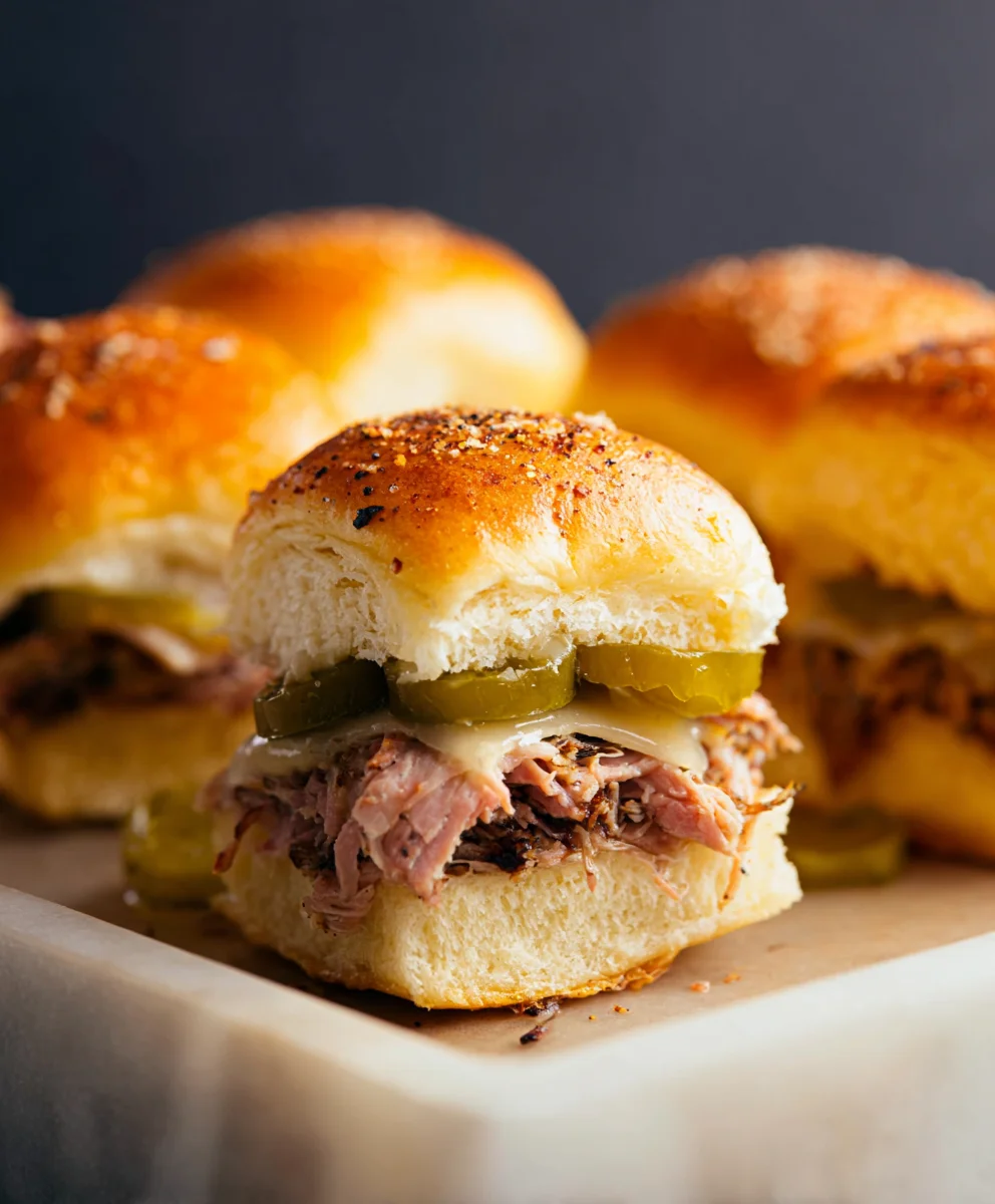 Easy Beef Cuban Sliders-Quick Appetizer Recipe