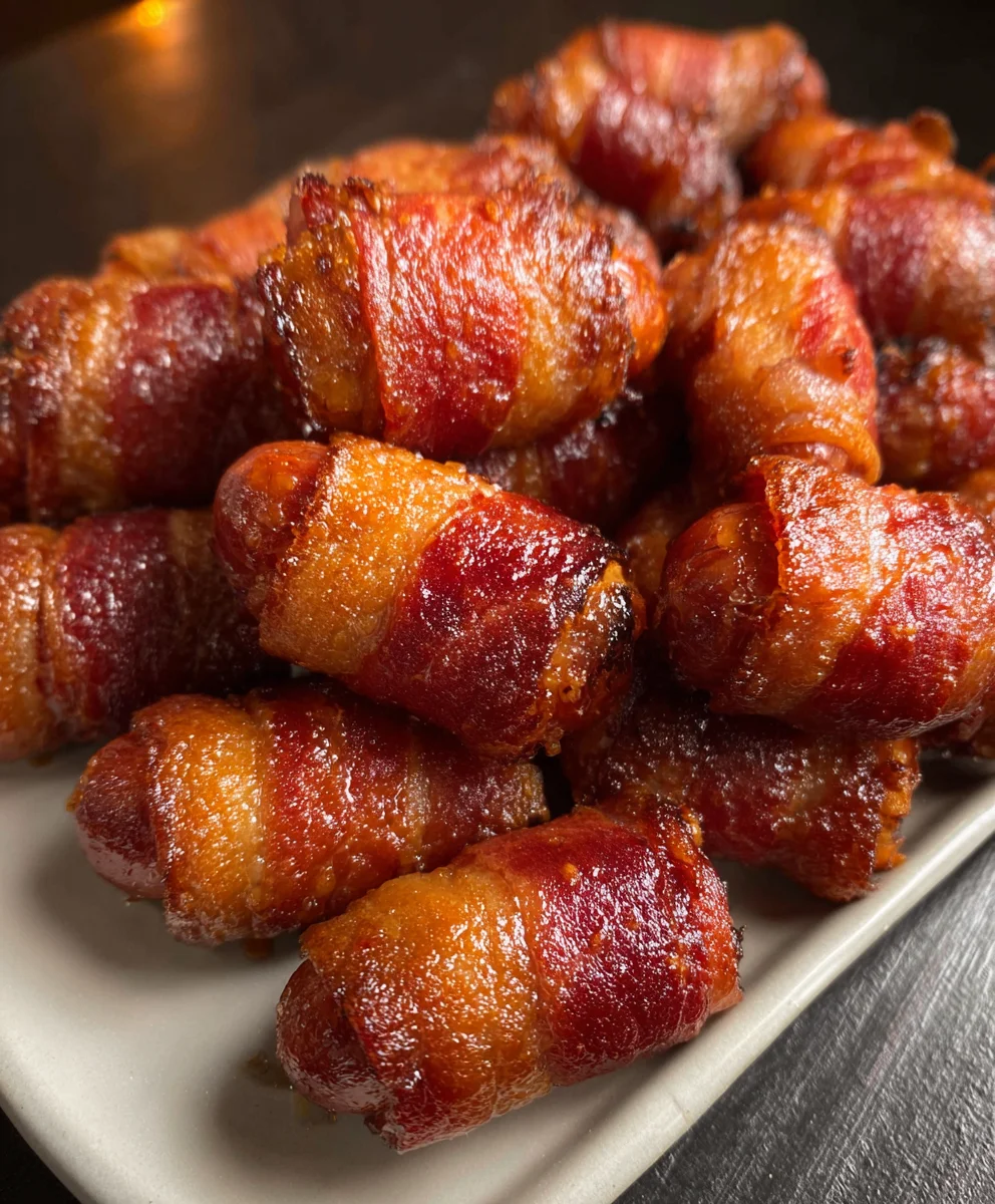 Beef Beef Bacon Wrapped Little Smokies-Sizzling Appetizer