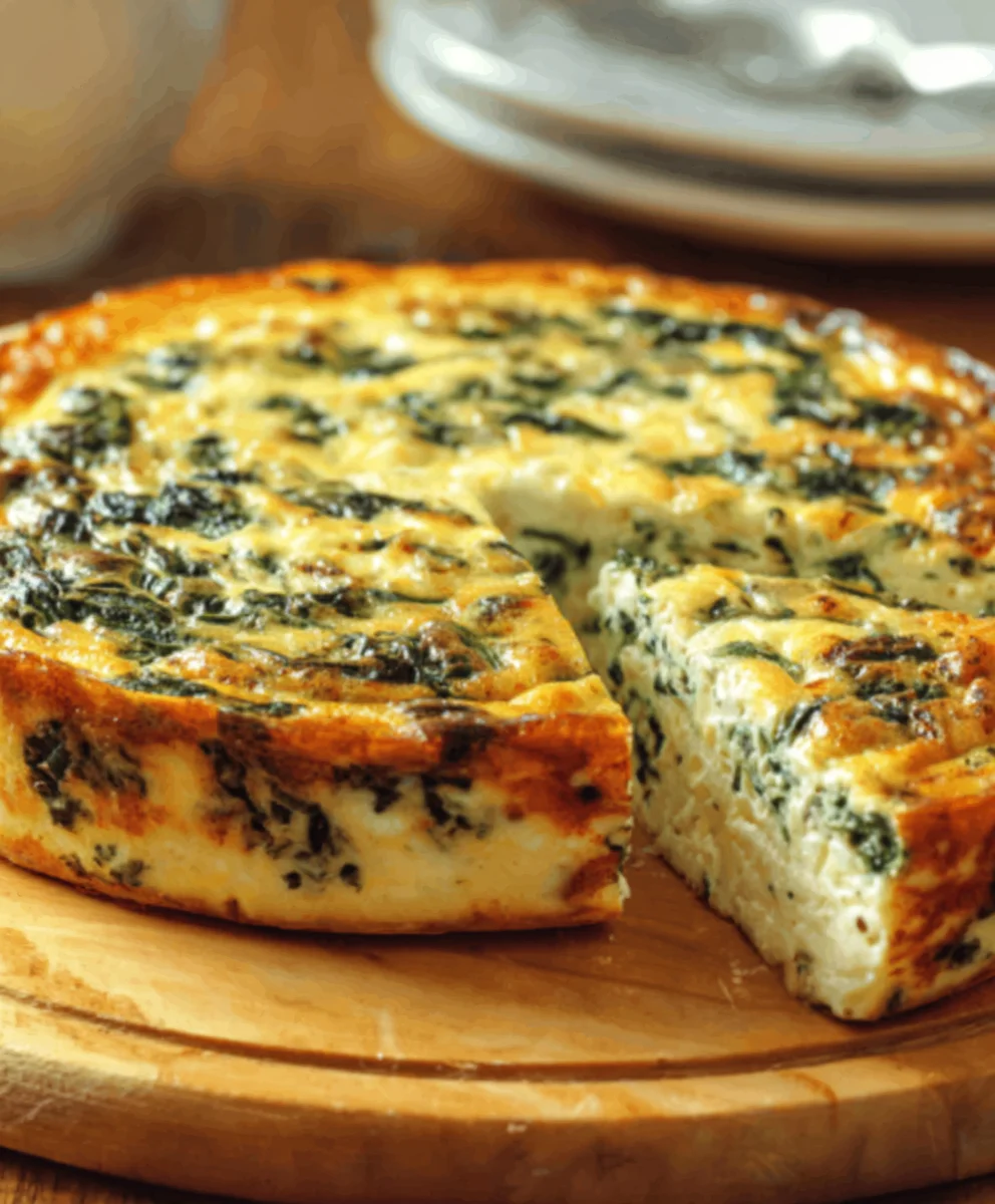 Cottage Cheese Spinach Crustless Quiche Recipe