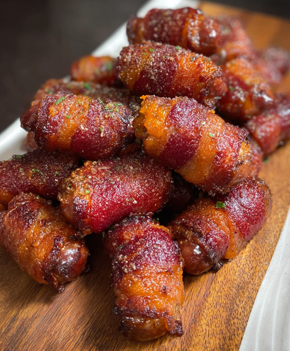 Beef Beef Bacon Wrapped Little Smokies-Sizzling Appetizer