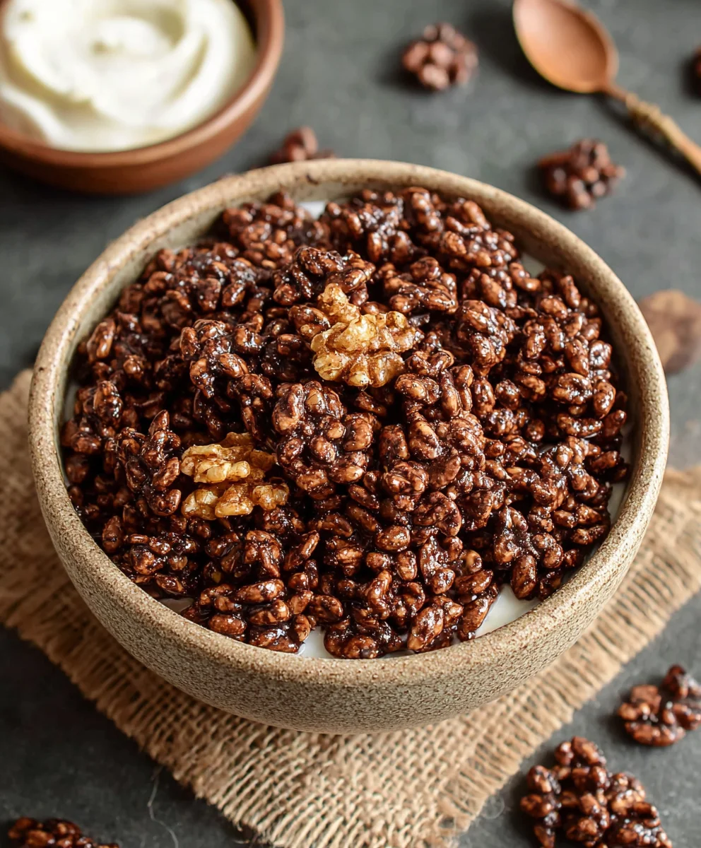Healthy Crispy Chocolate Puffed Rice Cereal
