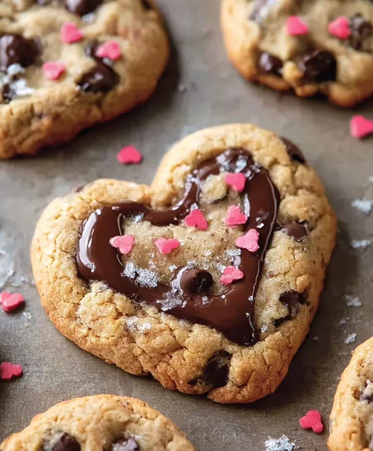 Heart-Shaped Chocolate Chip Cookies-Easy Recipe