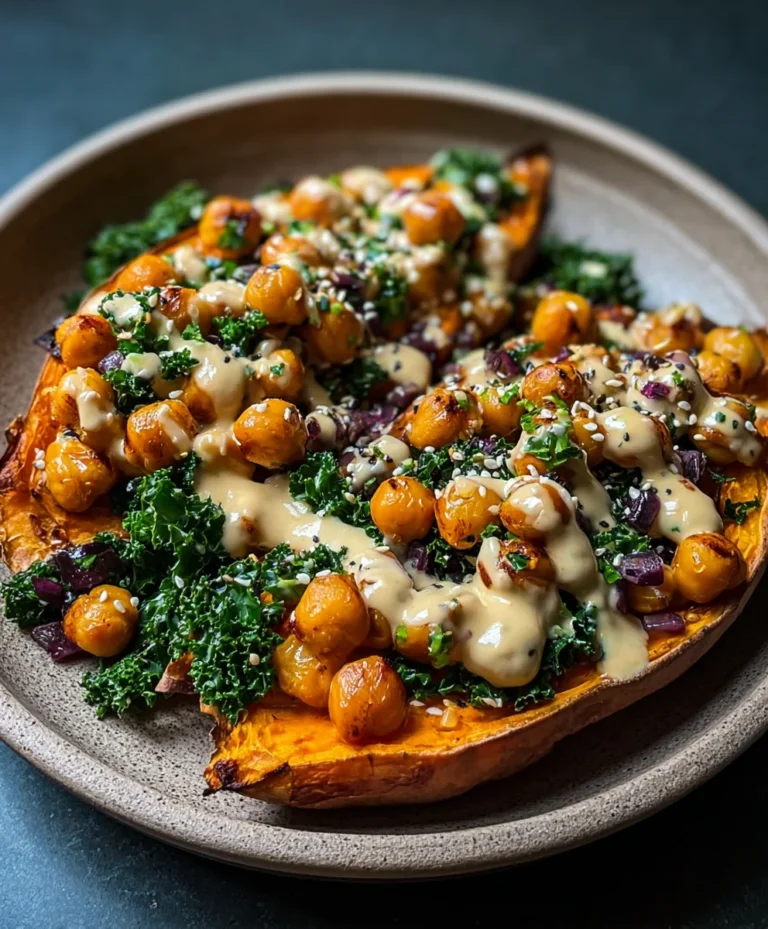 Sweet Potato Tahini Butter Chickpeas – Easy Side Dish