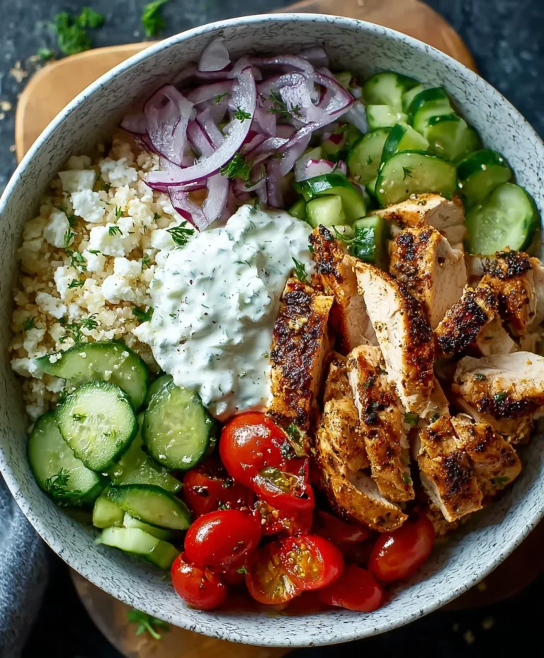 Greek Chicken Gyro Bowl- Easy Healthy Meal