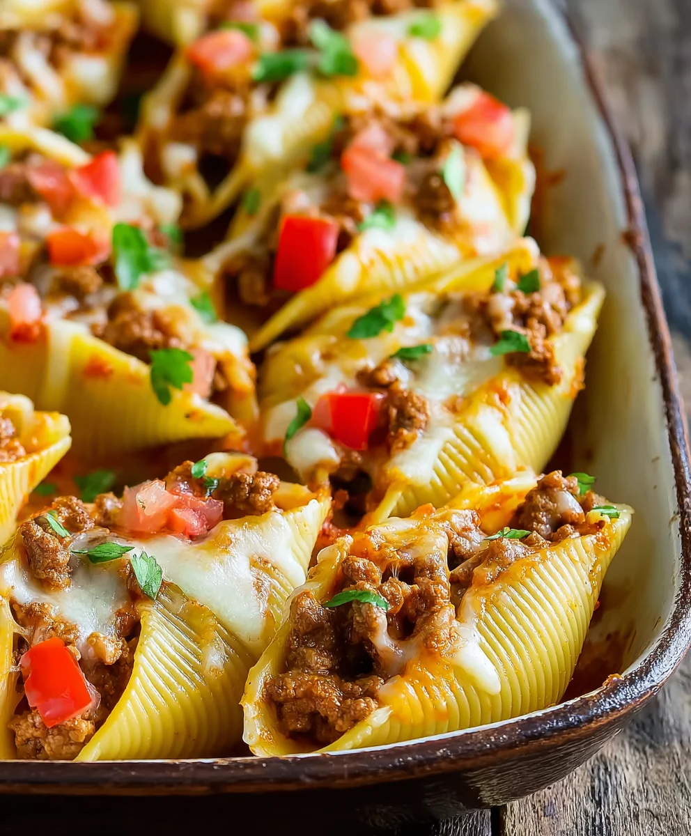 Easy Taco Stuffed Shells - Beefy & Delicious Dinner