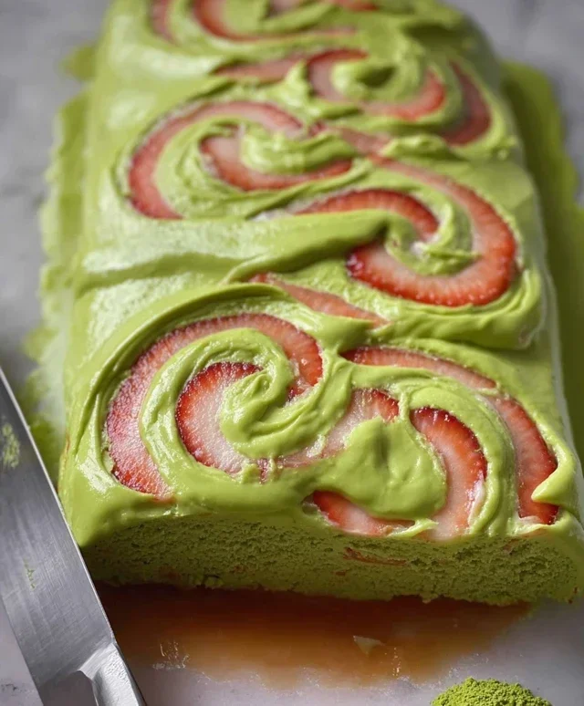 Strawberry Matcha Latte Rolls