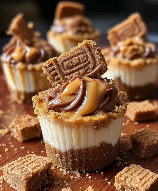 Mini Cookie Butter Cheesecake Cups