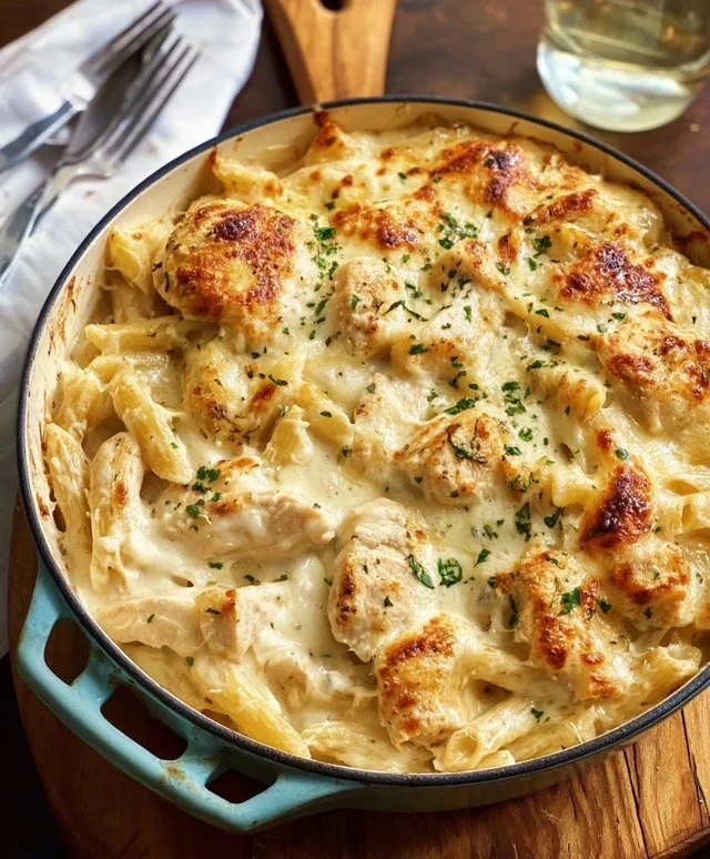 Chicken Alfredo Bake