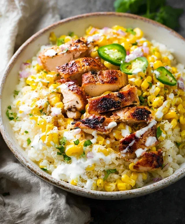 Street Corn Chicken Rice Bowl Recipe