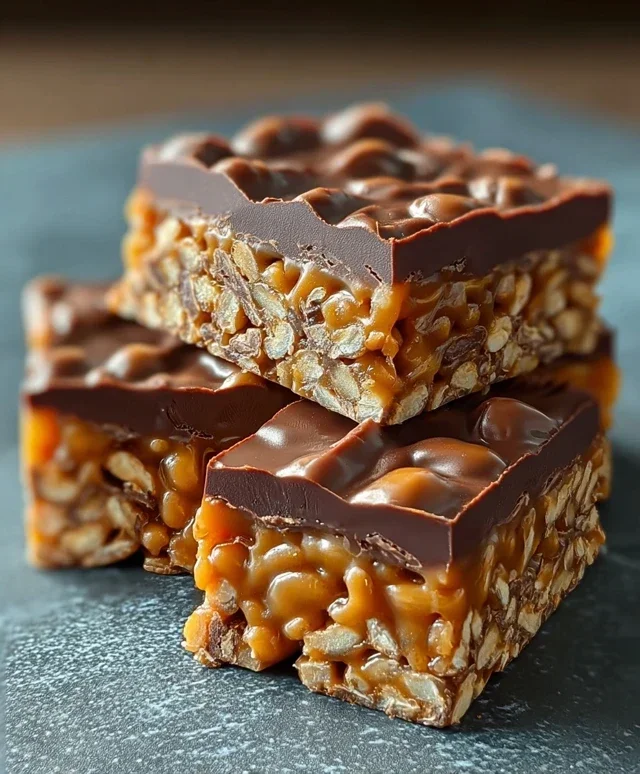 Caramel Fudge Crunch Bars