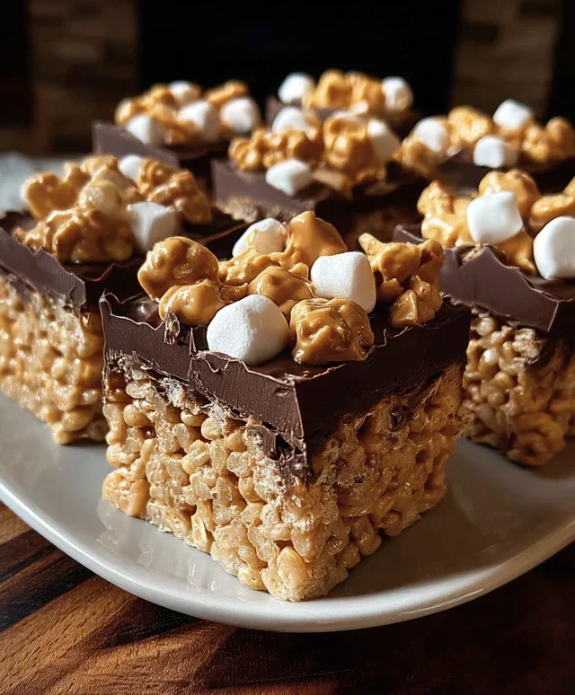 Chocolate Peanut Butter Rice Krispie Squares