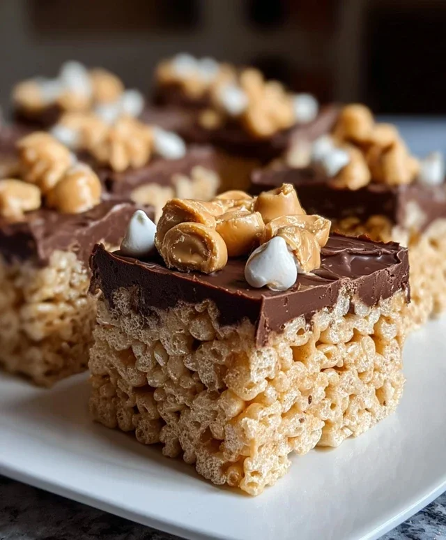 Chocolate Peanut Butter Rice Krispie Squares