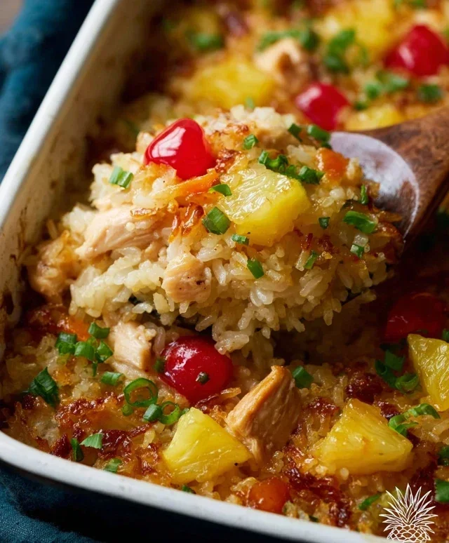 Aloha Pineapple Chicken Rice Casserole