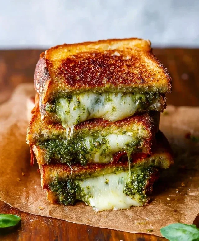 Sourdough Pesto Grilled Cheese
