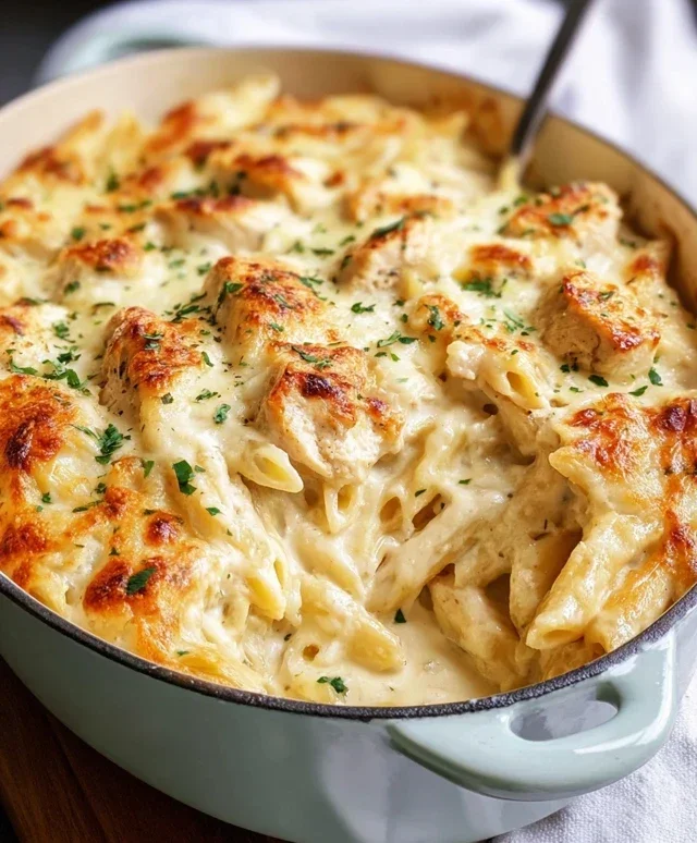 Chicken Alfredo Bake