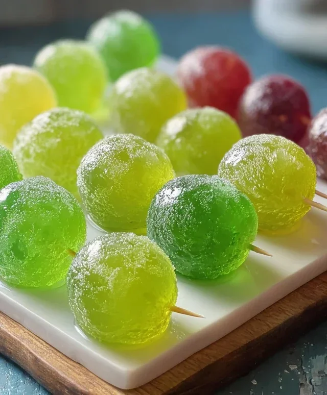 Frozen Candy Grapes with Jell-O