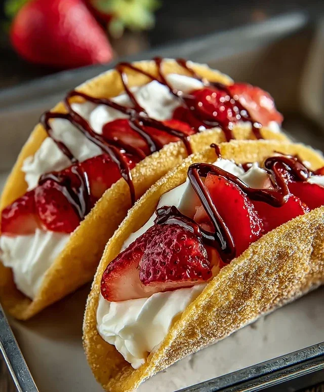 Strawberry Cheesecake Dessert Tacos