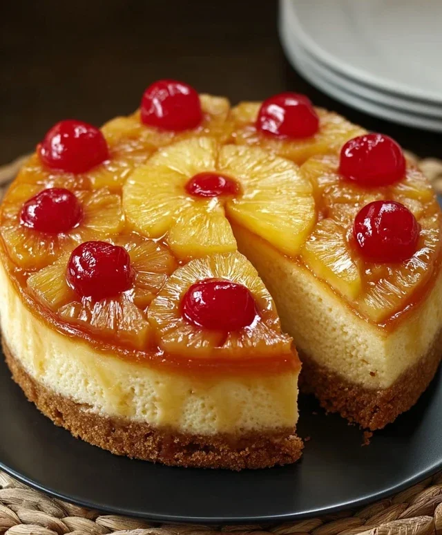 Pineapple Upside-Down Cheesecake Recipe