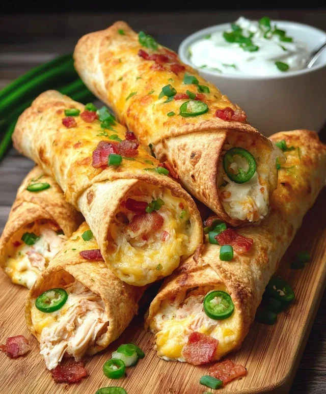Jalapeno Popper Chicken Taquitos