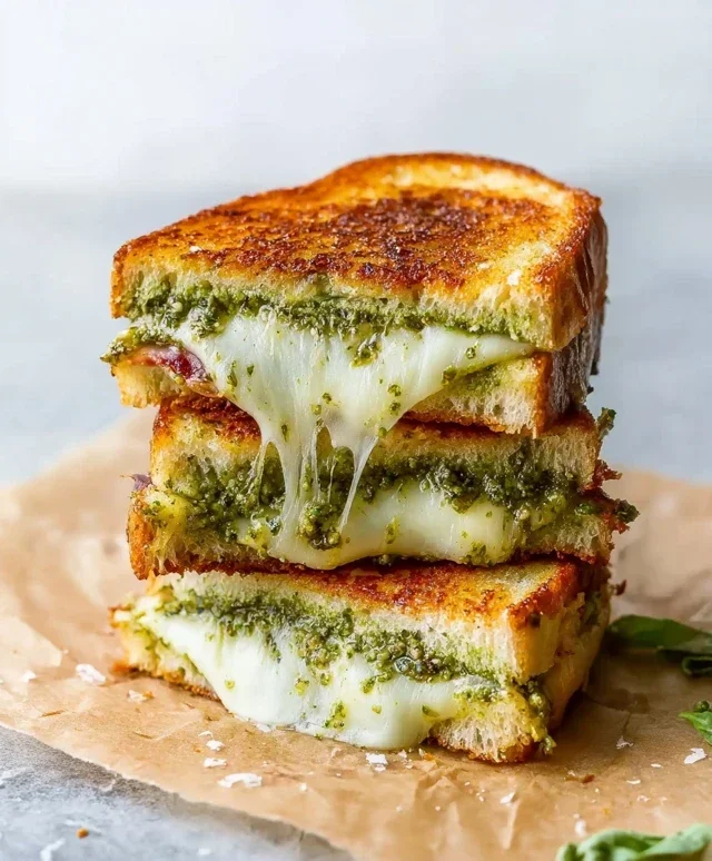 Sourdough Pesto Grilled Cheese