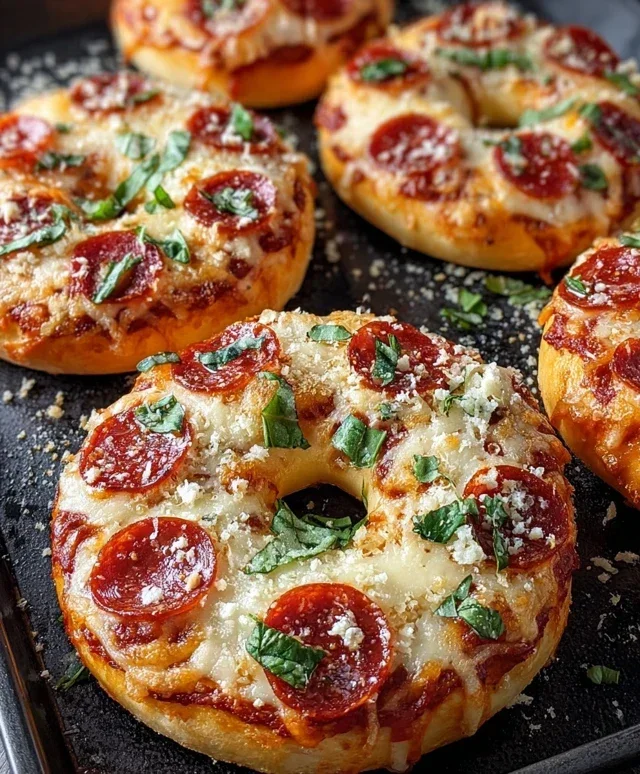 Giant Pizza Bagels