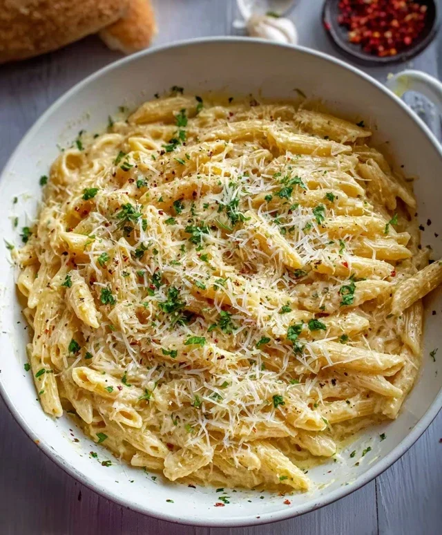One Pot Creamy Garlic Pasta (Just 20 Minutes!)