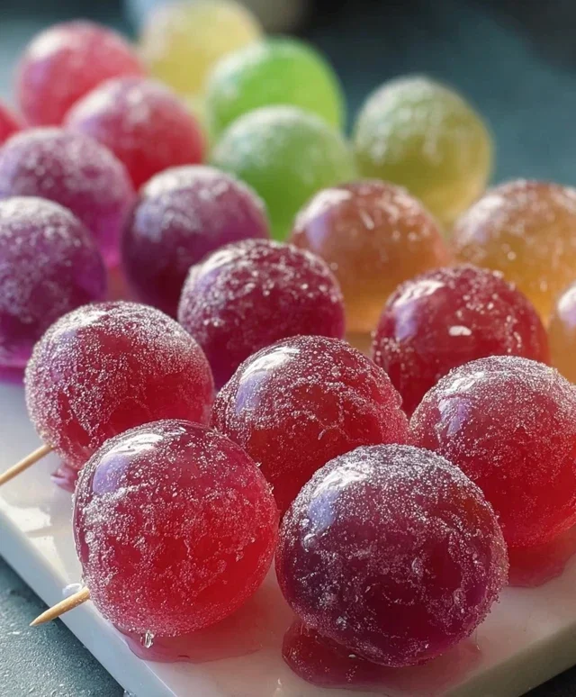 Frozen Candy Grapes with Jell-O