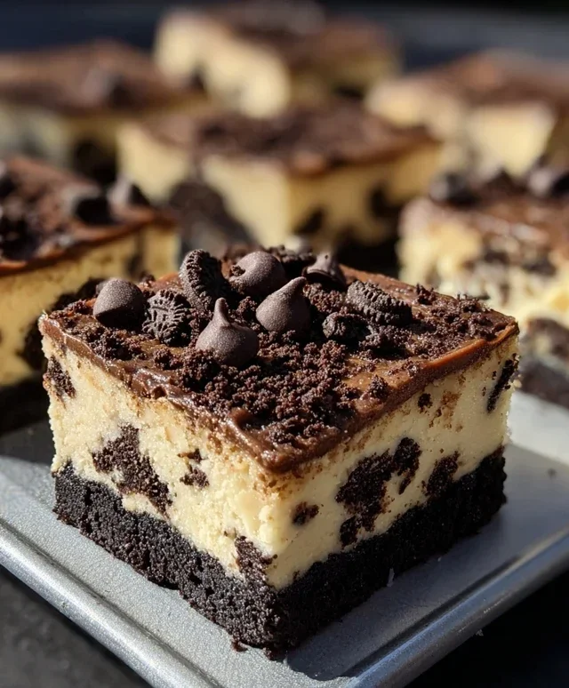 Chocolate Chip Oreo Cheesecake Bars
