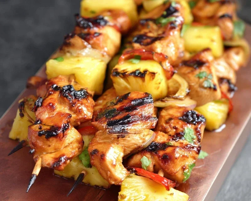 Pineapple Chicken Kebabs Recipe