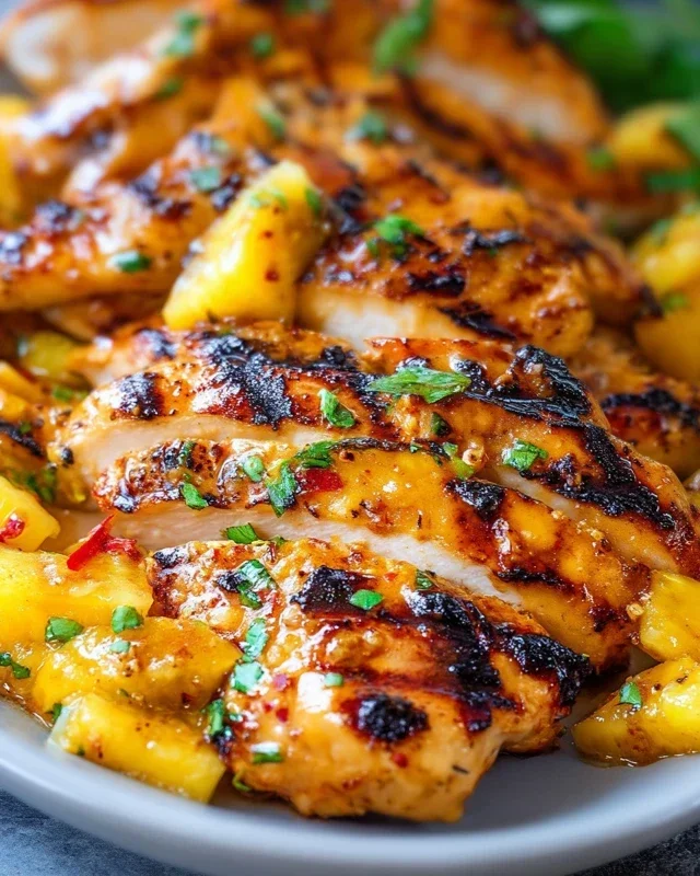 Grilled Mango Pineapple Chicken