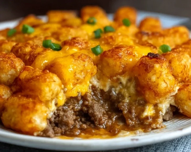 Tater Tot Casserole with Ground Beef