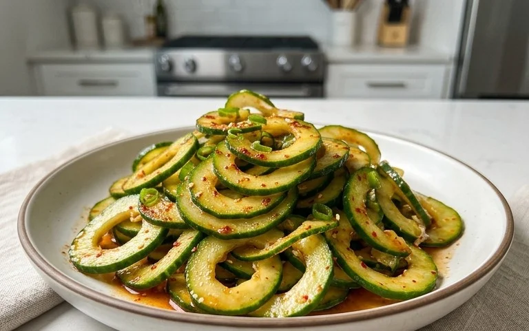 Spiral Cucumber Salad: Korean-Inspired Recipe