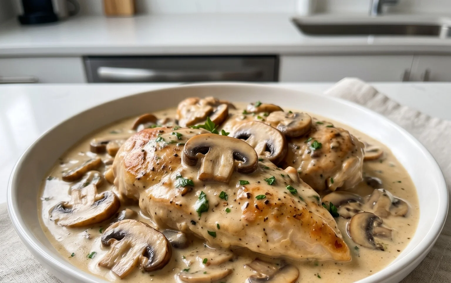 Creamy Mushroom Chicken Recipe