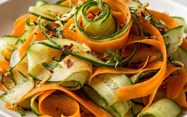 Carrot and Cucumber Ribbon Salad