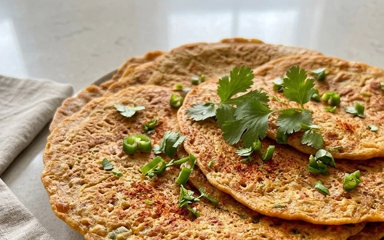 Masoor Dal Chilla | Savory Red Lentil Pancakes
