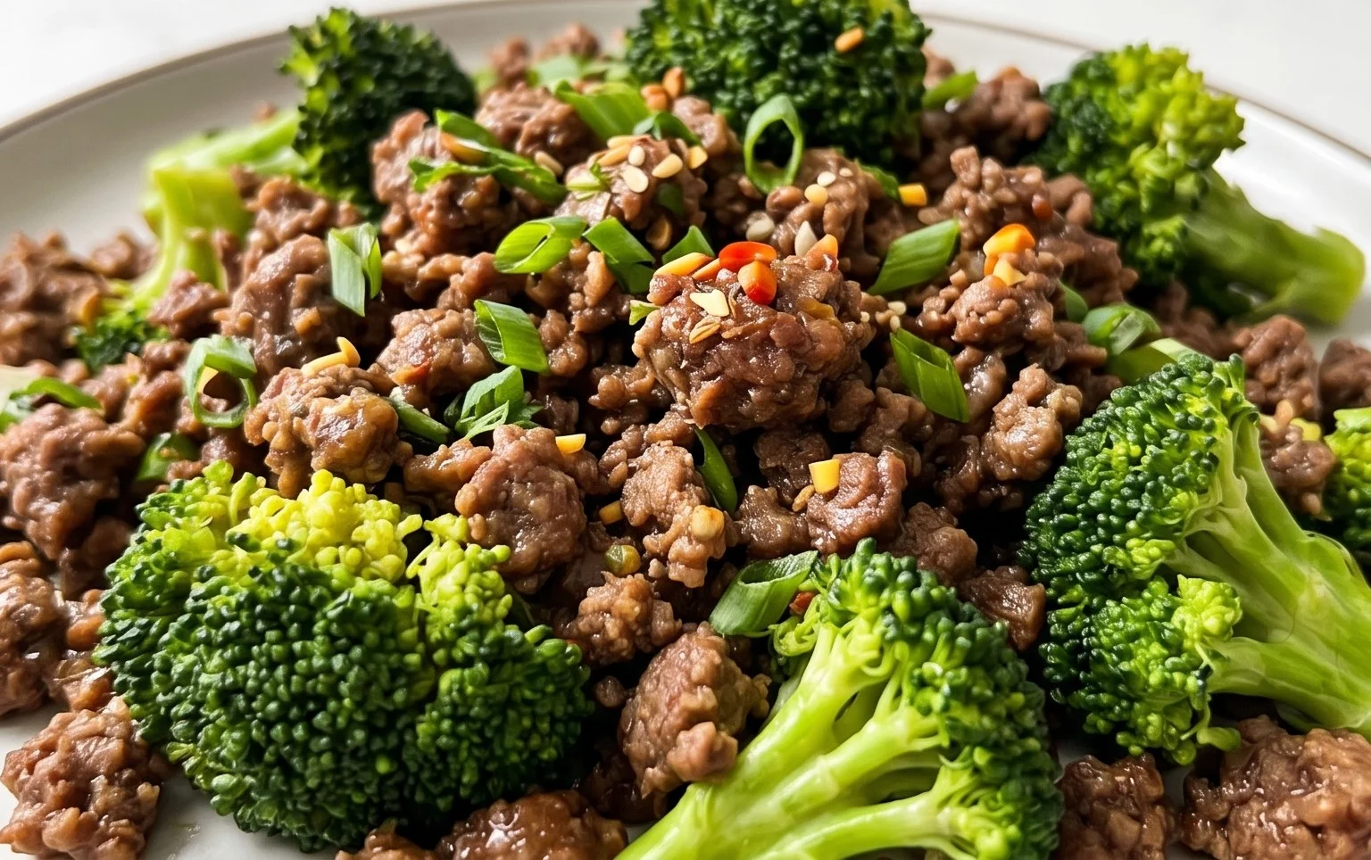 Ground Beef and Broccoli