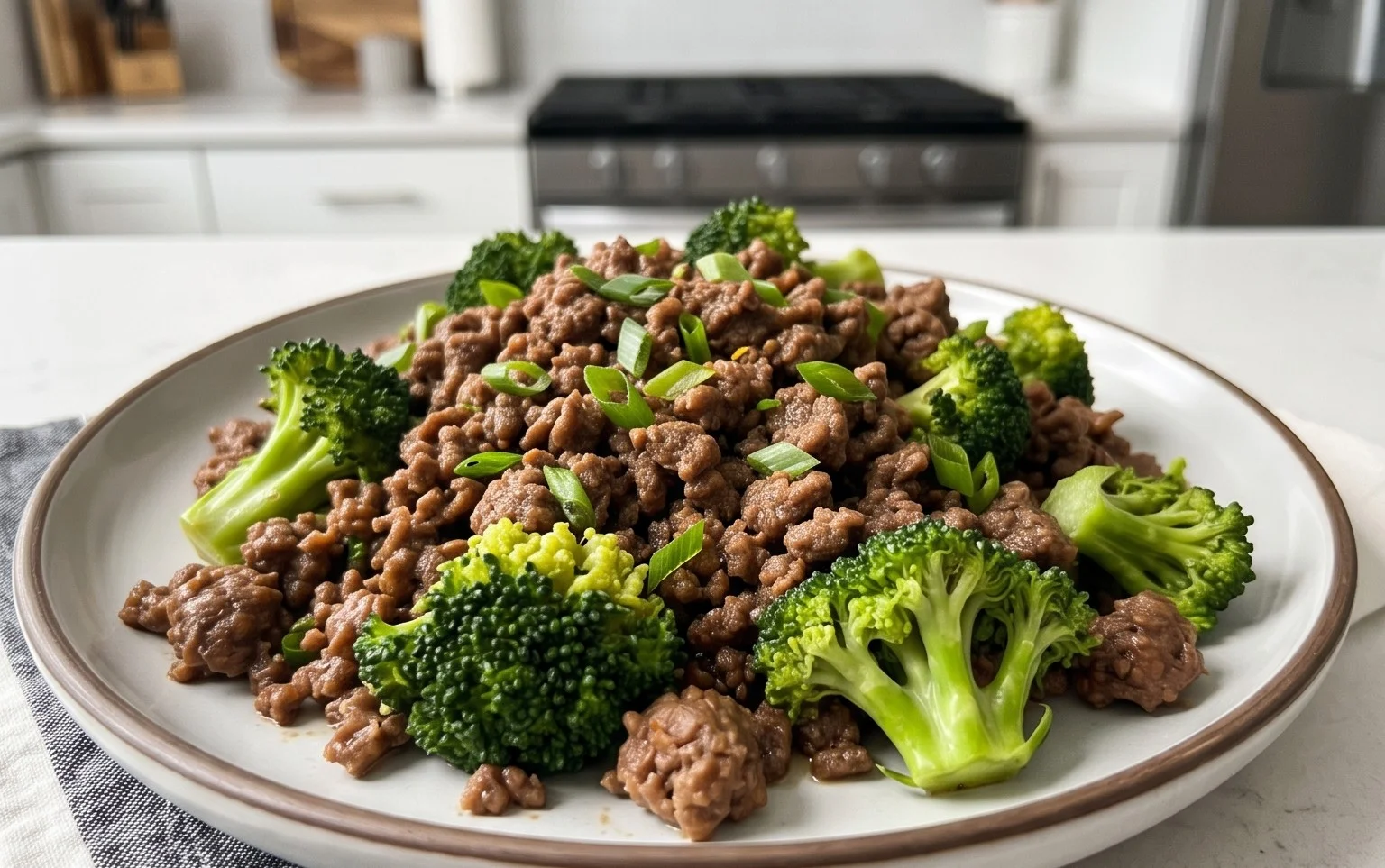 Ground Beef and Broccoli