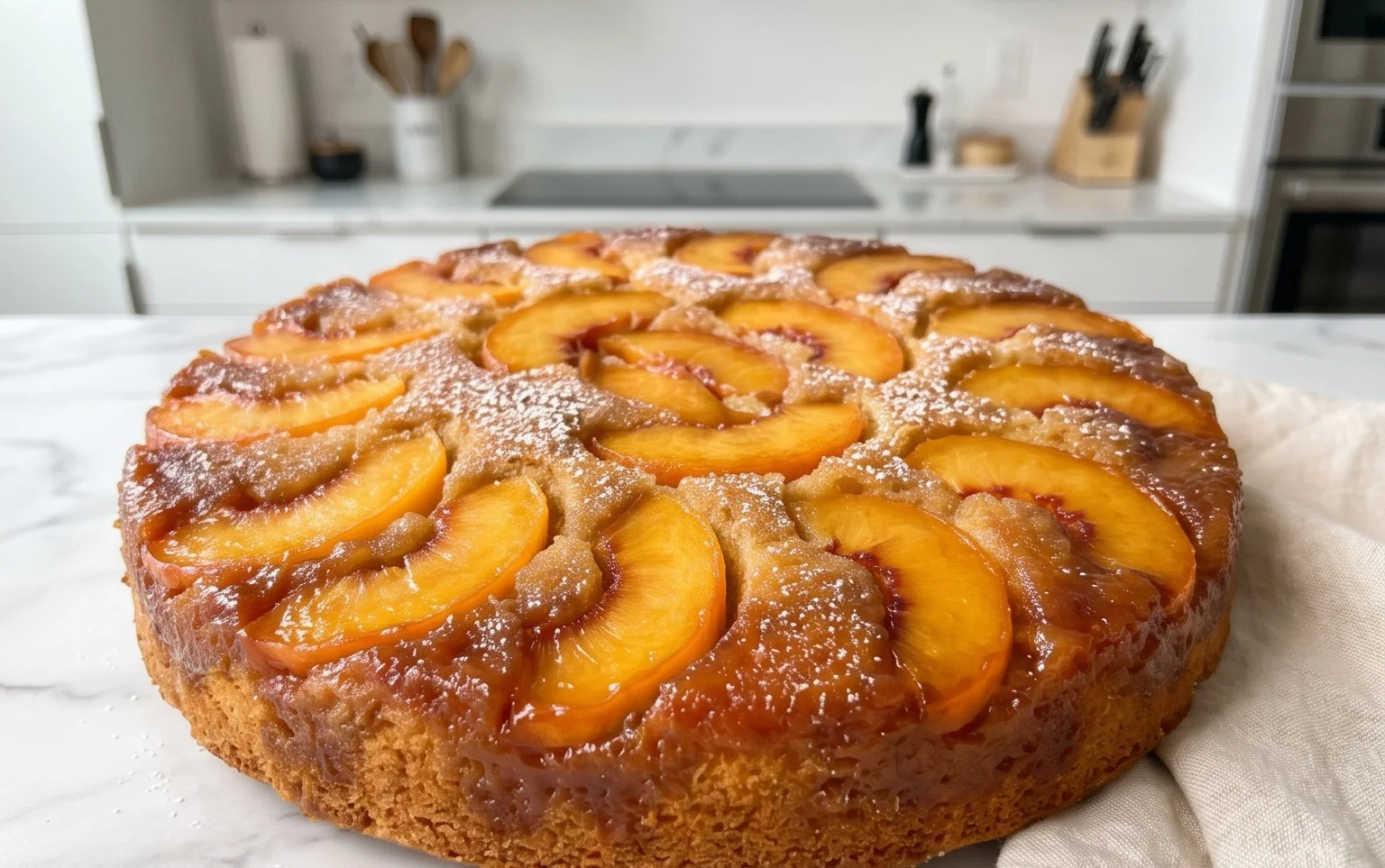 Peach Upside-Down Cake Recipe